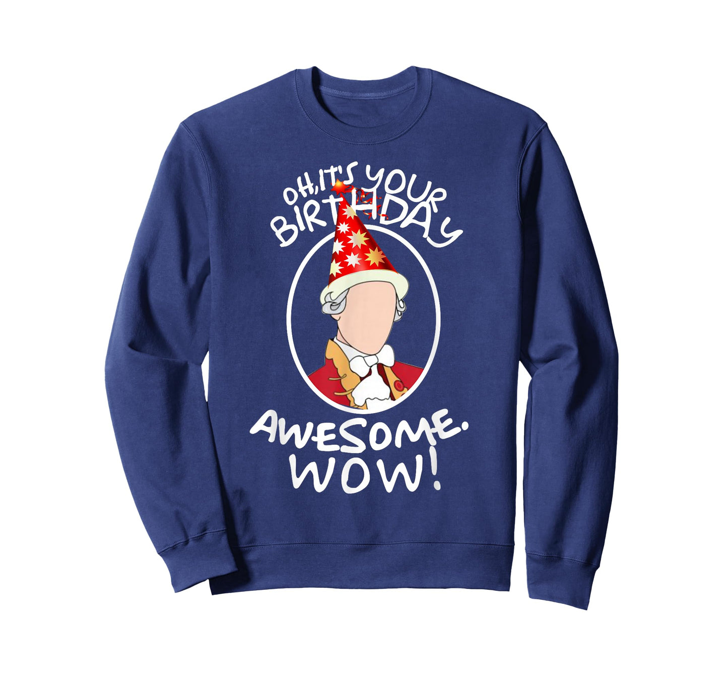 A. HAM Musical Humor T-Shirt - Oh Its Your Birthday, Awesome! Wow! - Unisex-Adults - Black - Small - Short Sleeve - Classic Fit