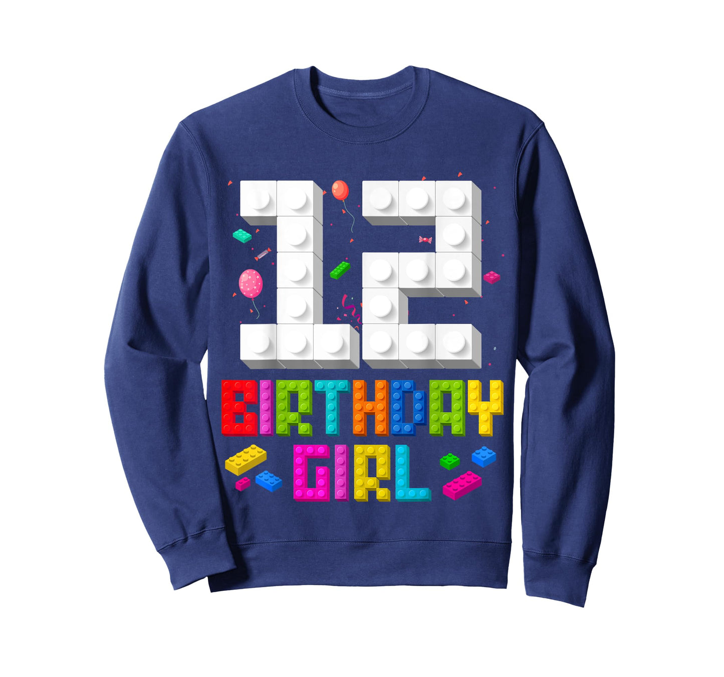 12th Birthday Girl Master Builder 12 Year Old Building Block T-Shirt