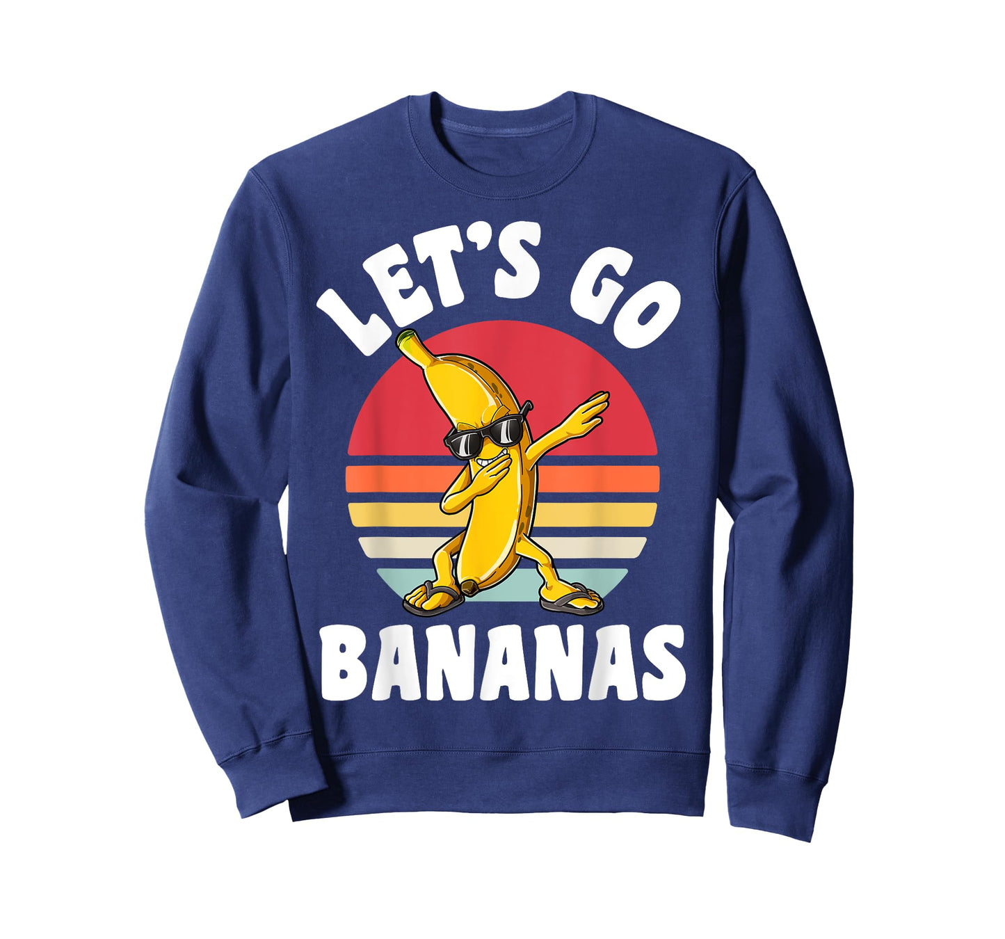 Dabbing Banana Let's Go Bananas Funny Fruit Dab Dance Retro T-Shirt