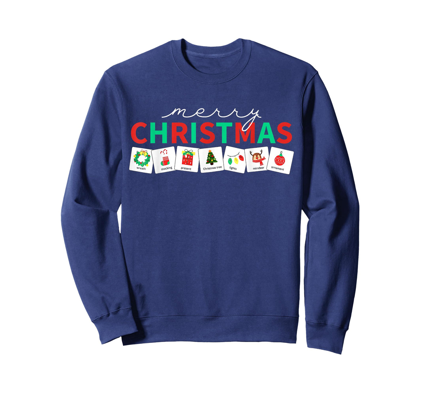 Christmas Symbols Special Education Teacher Speech Pathology T-Shirt