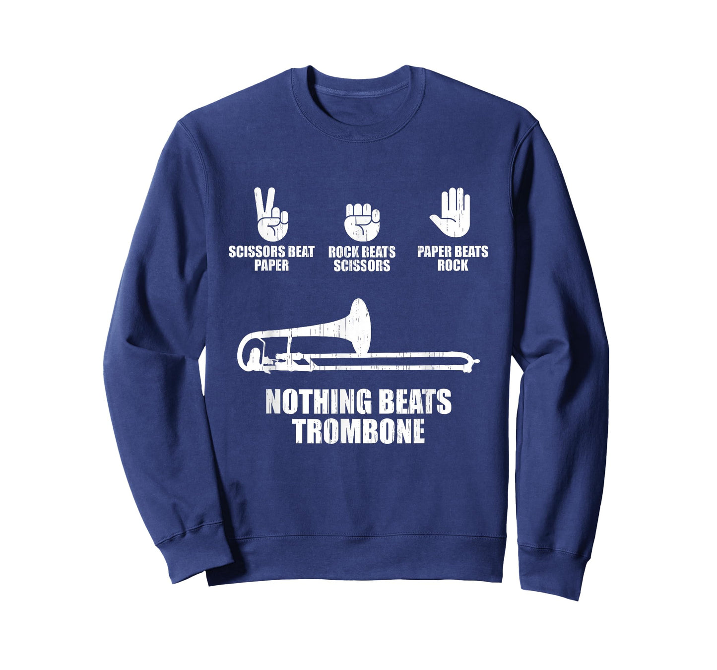 Rock Paper Scissors Marching Band Shirt Funny Trombone Lover T-Shirt