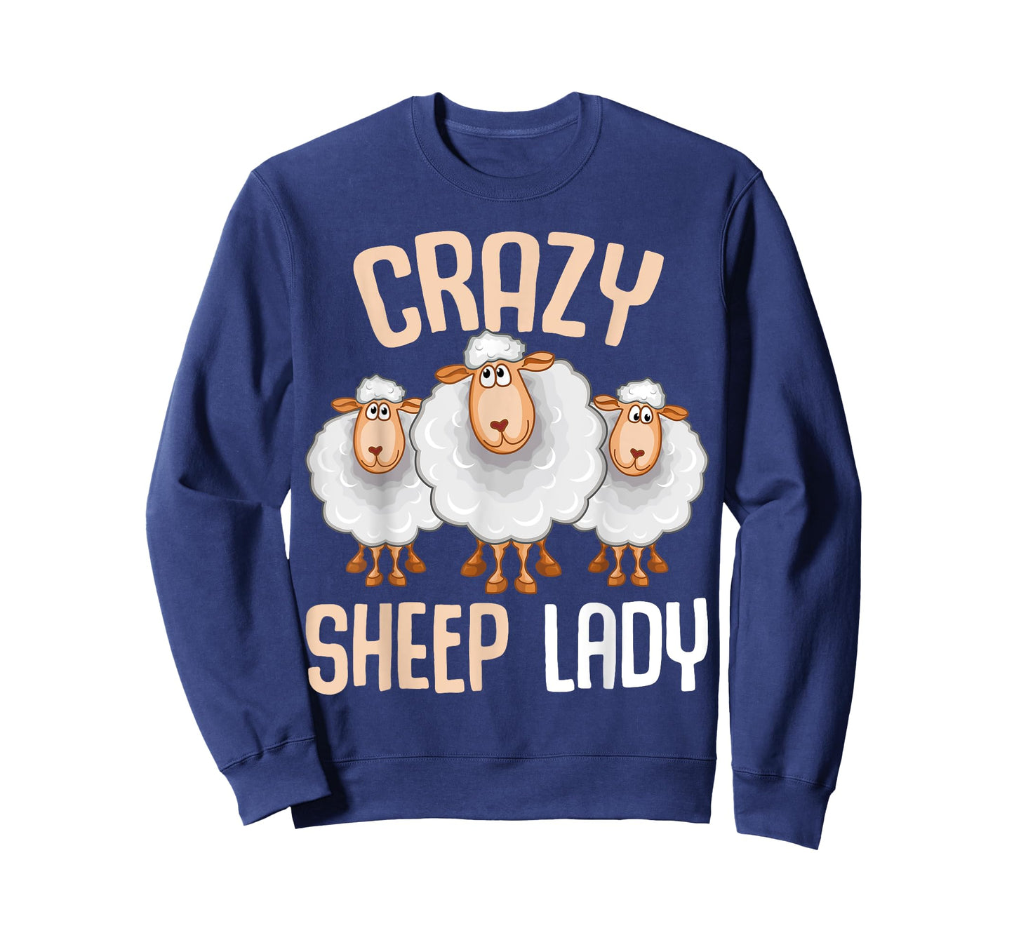 Crazy Sheep Lady Farmers Sheep Lover Women T-Shirt