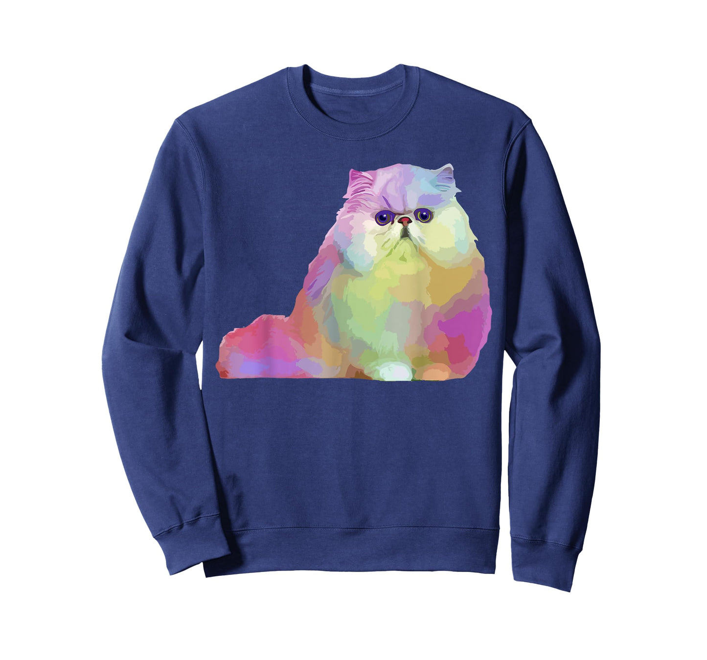 Cat Lover Gifts Persian Cat Womens Colorful Persian Cat Mens T-Shirt
