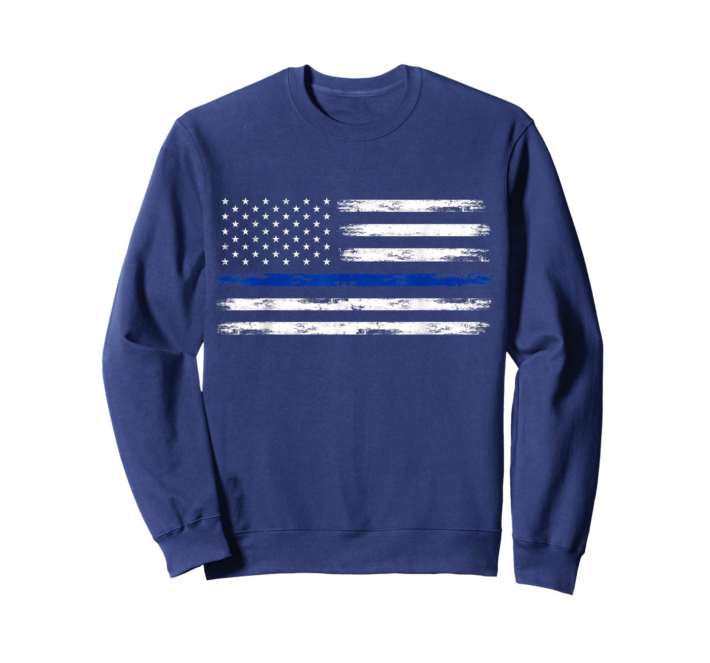 Police Officer US USA American Flag Thin Blue Line T-Shirt