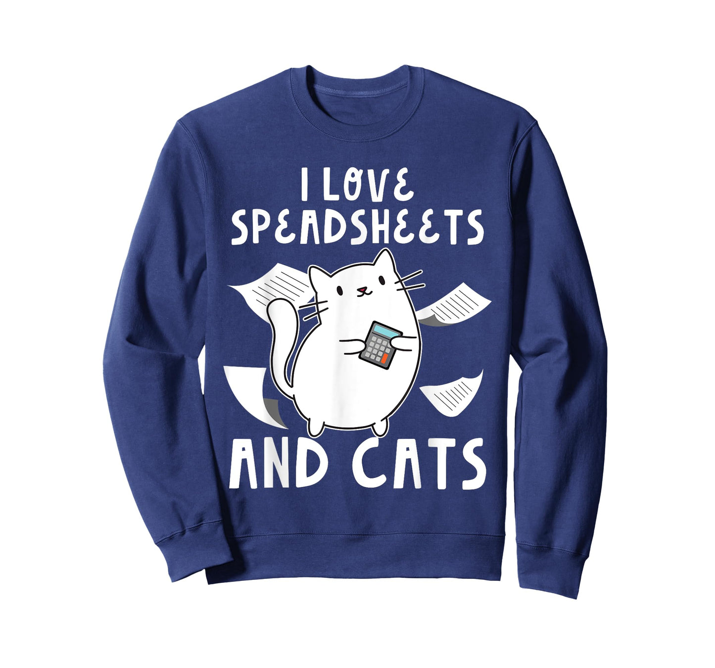 Accountant Bookkeeping Funny I Love Spreadsheets And Cats T-Shirt