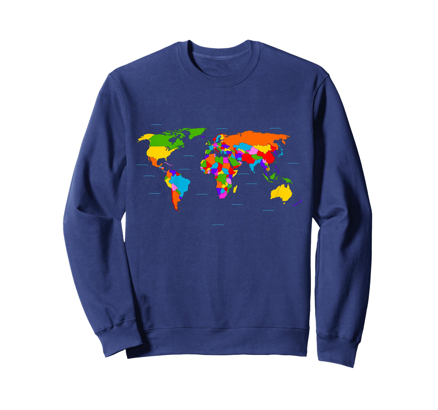 World Map T-Shirt. Boys/Girls Map of The World Tee T-Shirt