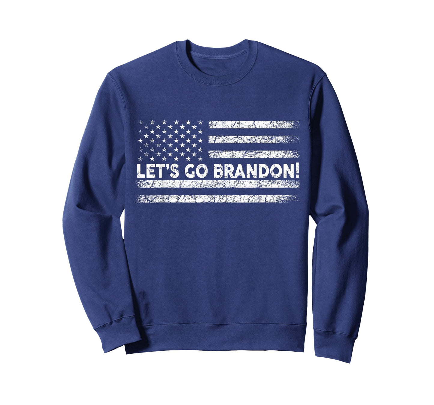 Let's Go Brandon Joe Biden Chant Impeach Biden USA Flag Women Men T-Shirt