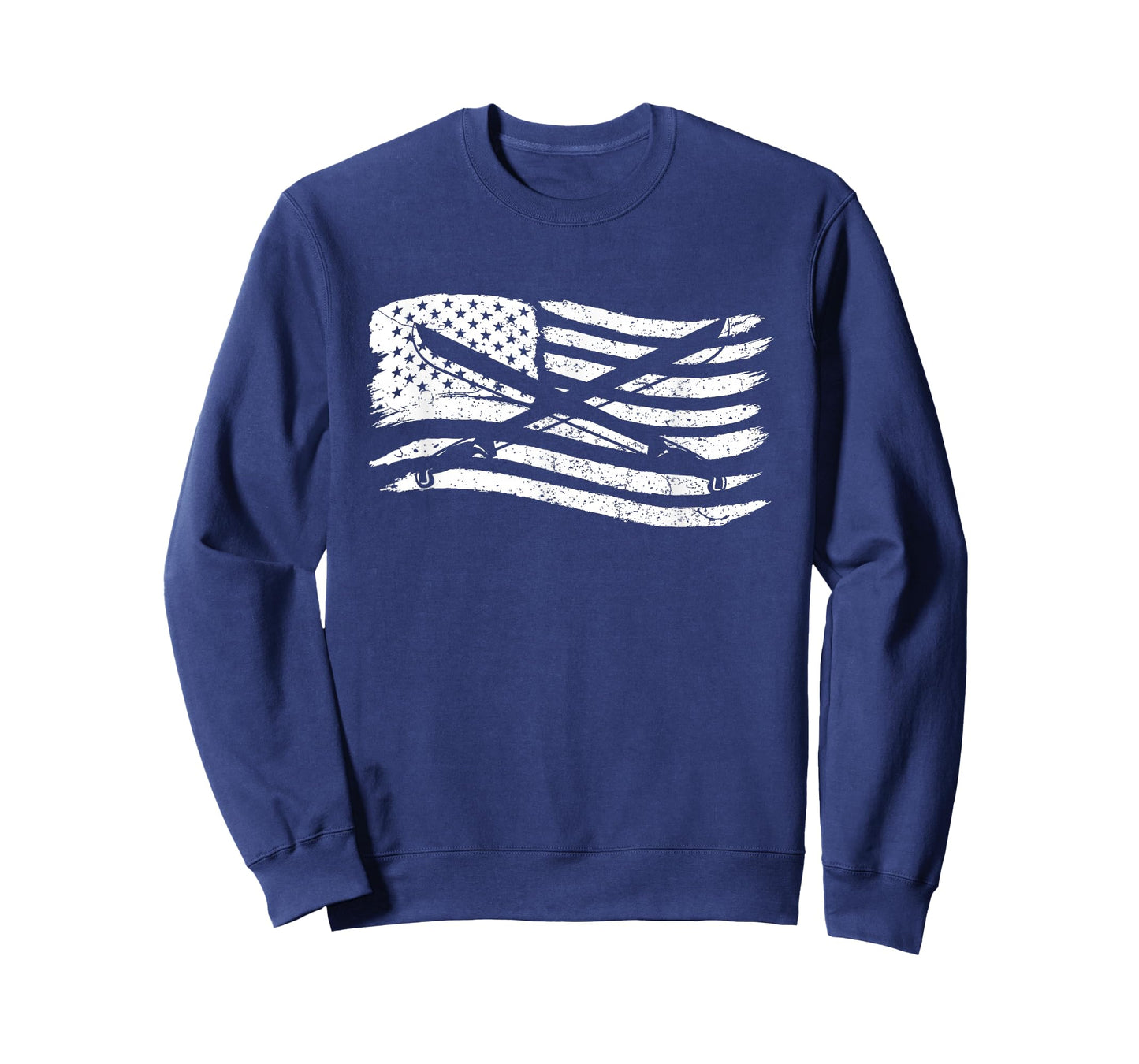 American Flag T-Shirt With Machete Vintage Look T-Shirt