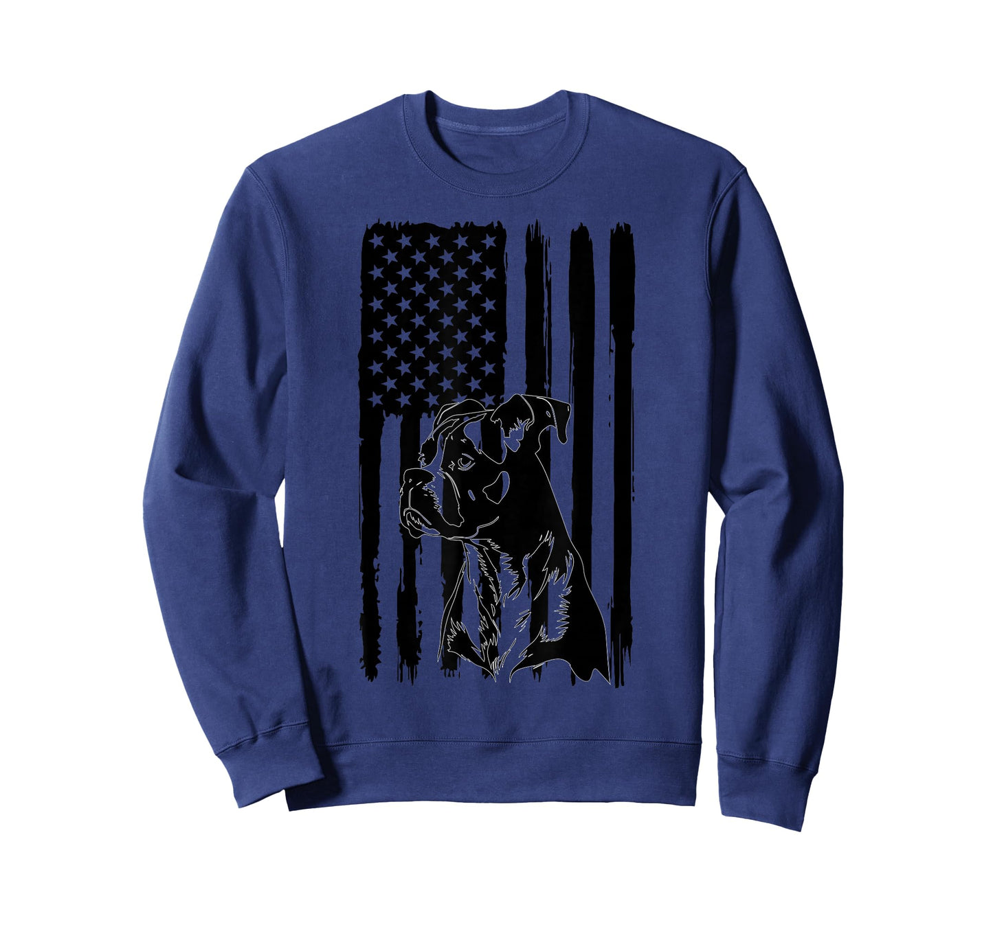 American Flag USA Patriot Boxer Dog dad T-Shirt