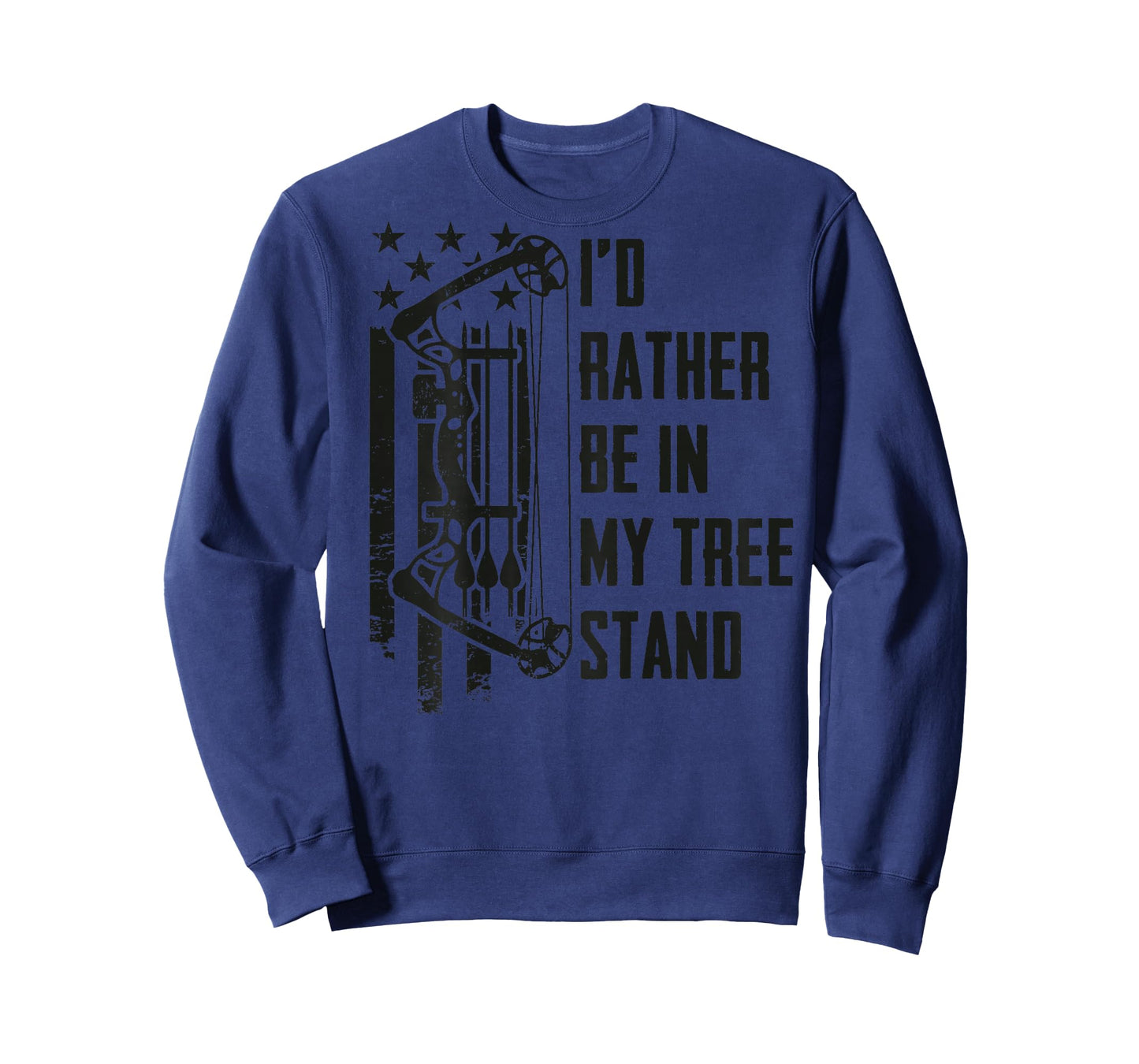 I'd Rather Be in My Tree Stand - Camo Deer Hunting - ON Back T-Shirt