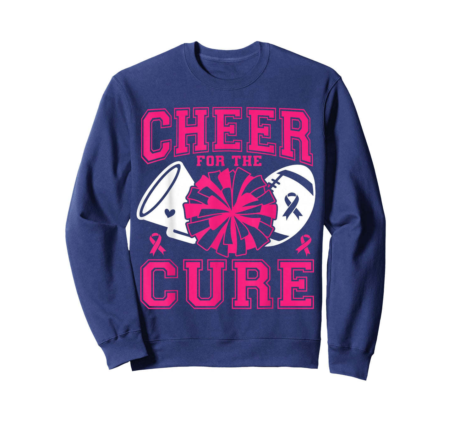 Cheer For The Cure Breast Cancer Awareness Pink Ribbon T-Shirt