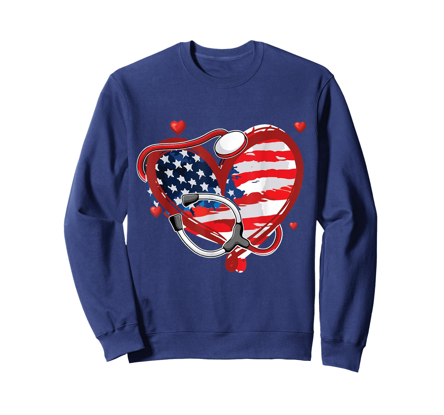 All American Nurse 4th of July Patriotic USA Flag Nursing T-Shirt for Women Men