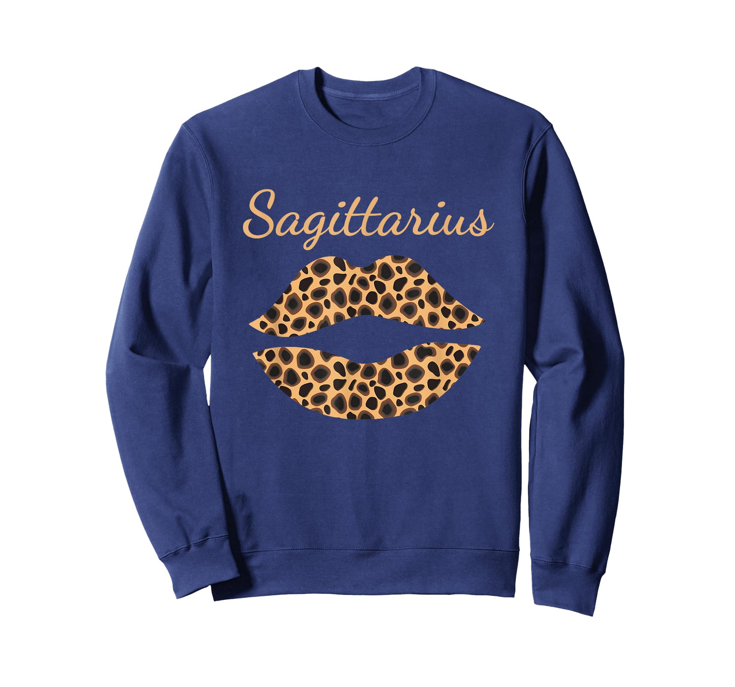 Sagittarius Leopard Lips Queen Zodiac Birthday T-Shirt