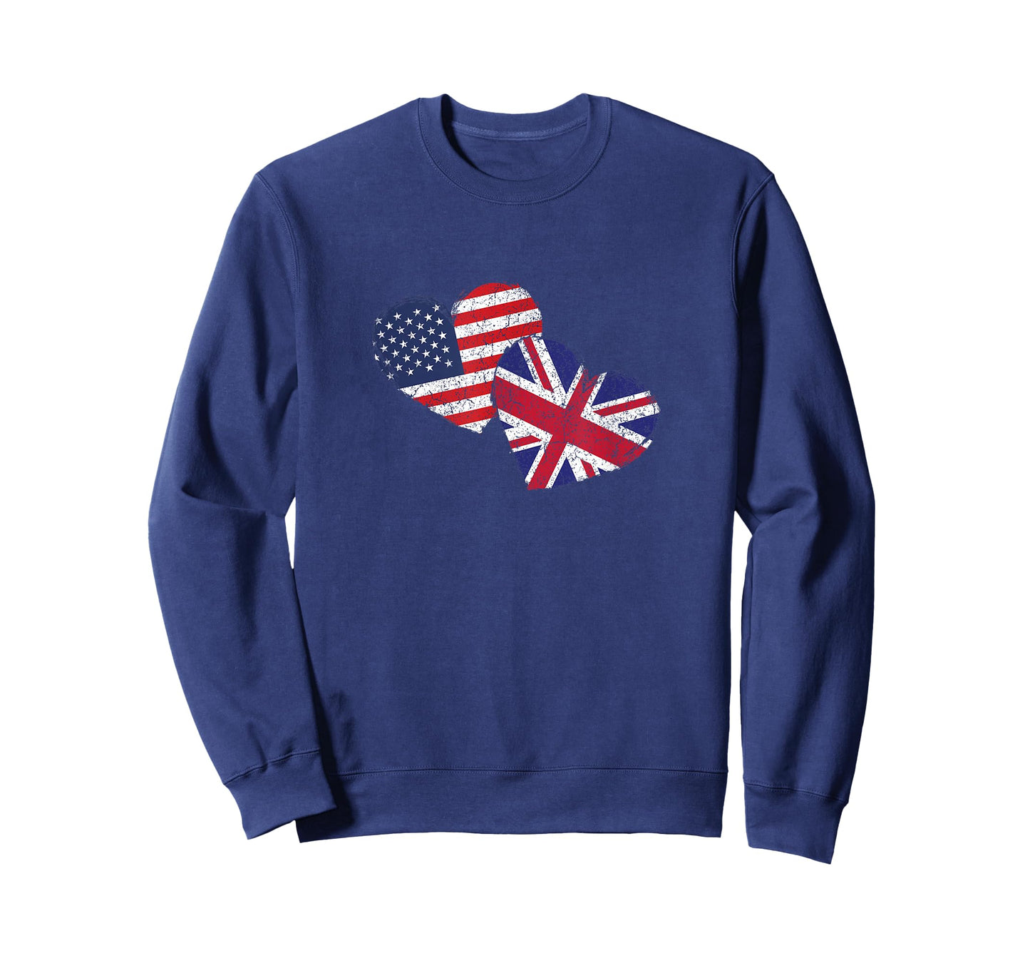 USA United Kingdom Heart Country Flag American British T-Shirt
