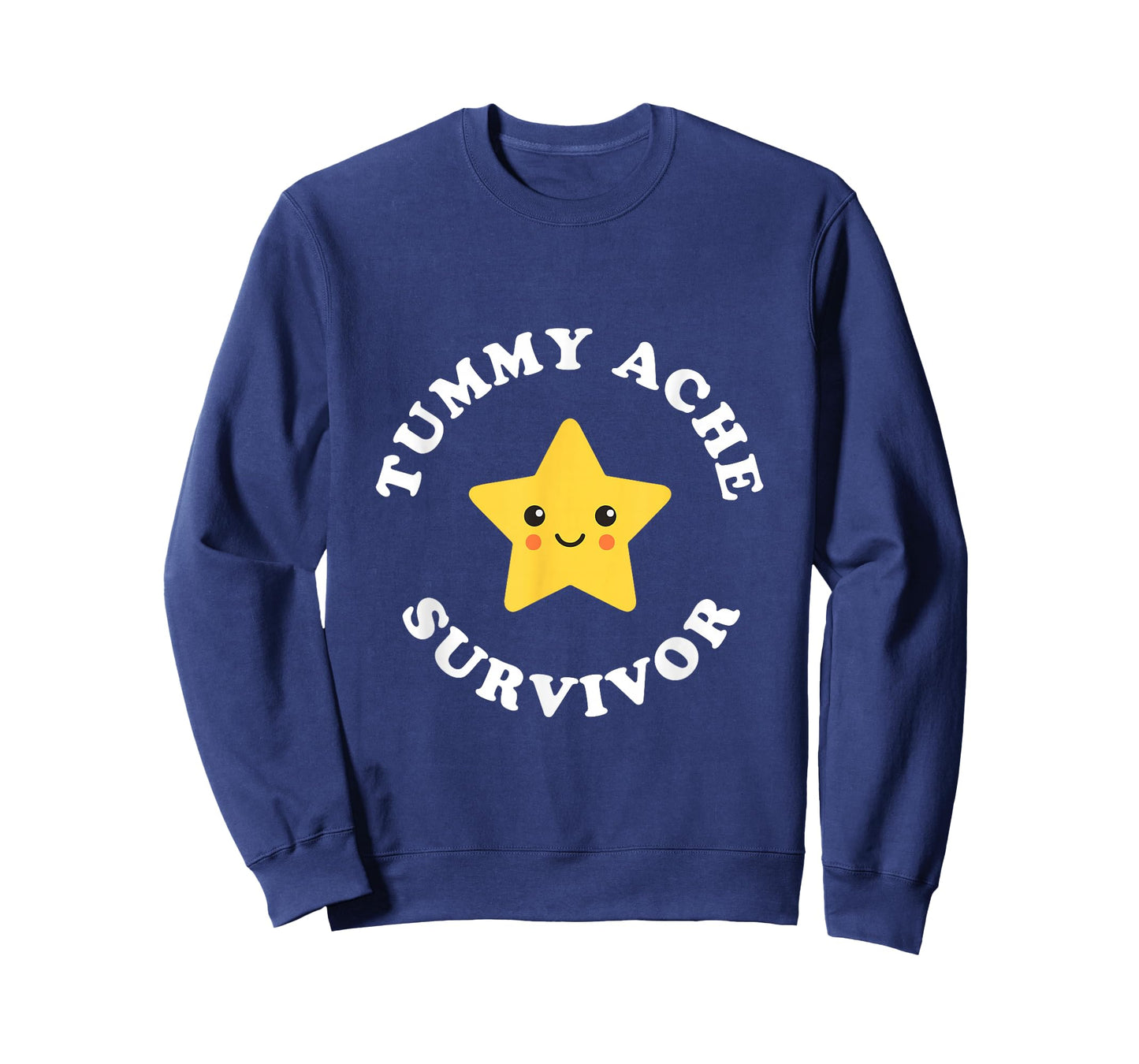 Cute Tummy Ache Survivor Star Ironic Pun Stomach Ache T-Shirt