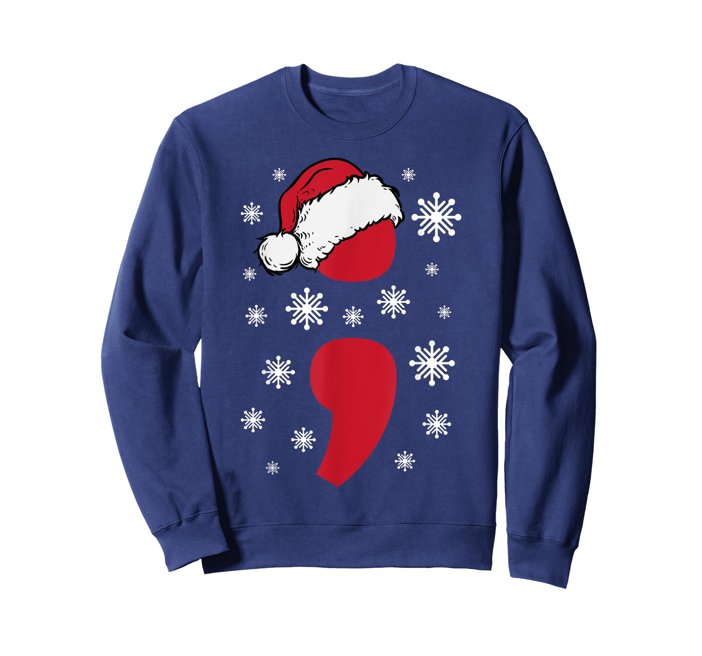Christmas Mental Health Anxiety Depression Project Semicolon T-Shirt