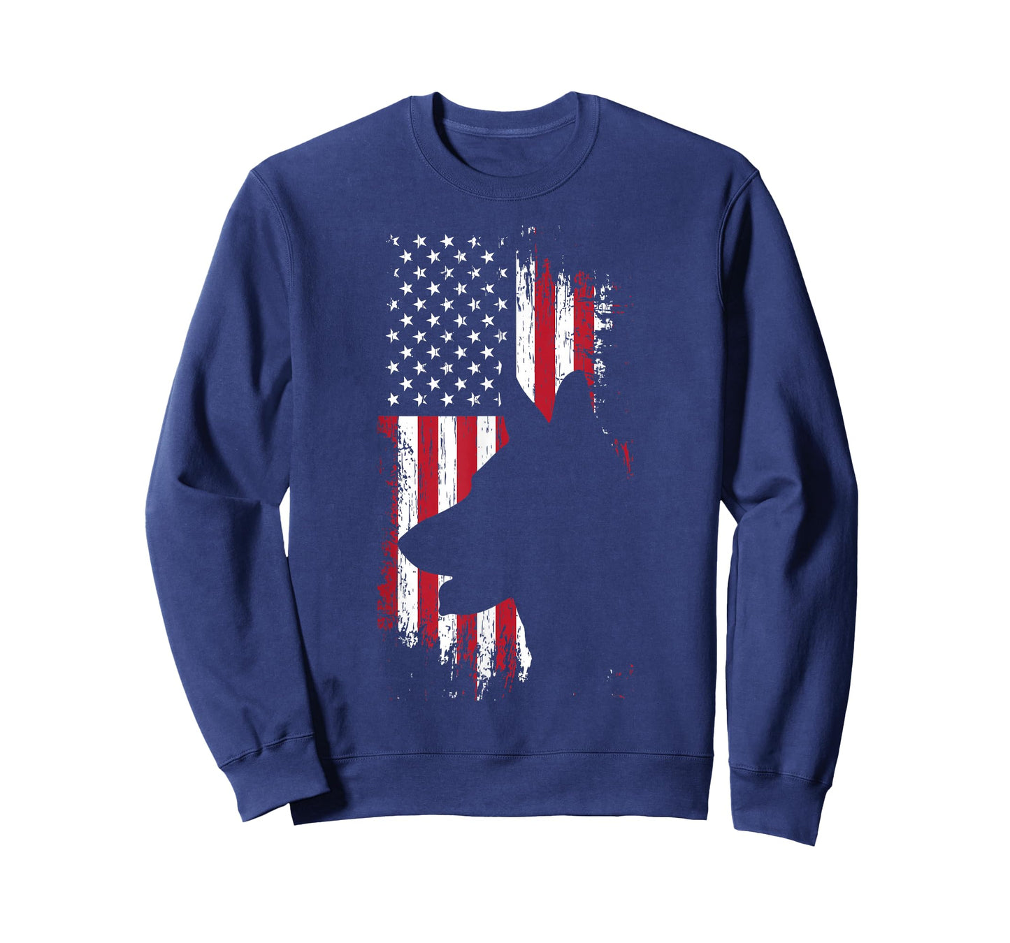 German Shepherd American Flag Shirt USA Patriotic Dog Gift T-Shirt
