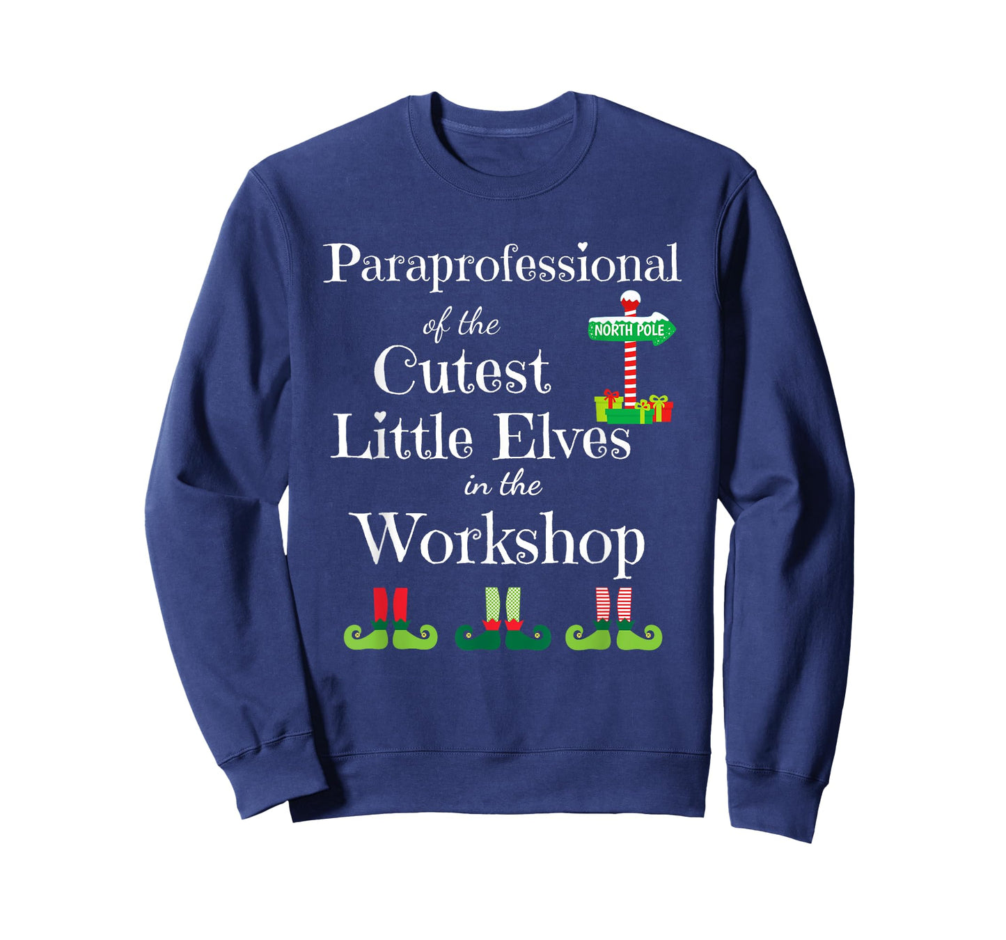 Cute Paraprofessional Teacher Christmas Elves Workshop Men Women Kids T-Shirt
