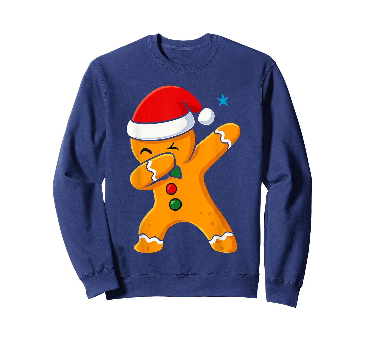 Dabbing Gingerbread Man Costume, Kids Christmas Santa Hat T-Shirt