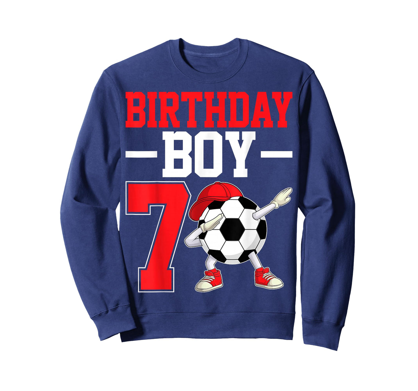 Birthday Boy 7 Years Old Dabbing Soccer 7th Birthday Party T-Shirt