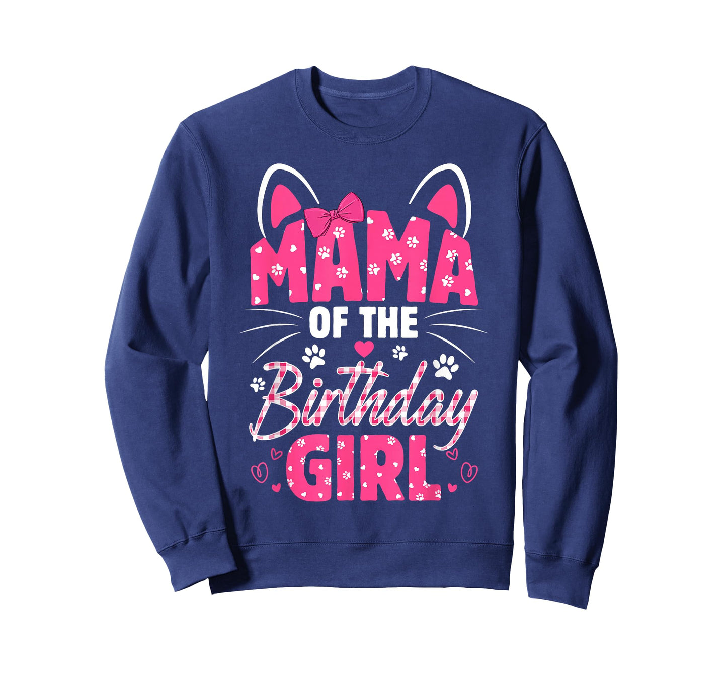 Mama Of The Birthday Girl Cat Kitty Family Matching T-Shirt