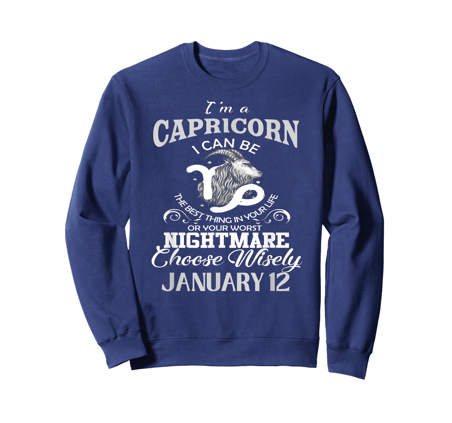 Capricorn Zodiac Sign January 12 For Men and Women Birthday T-Shirt