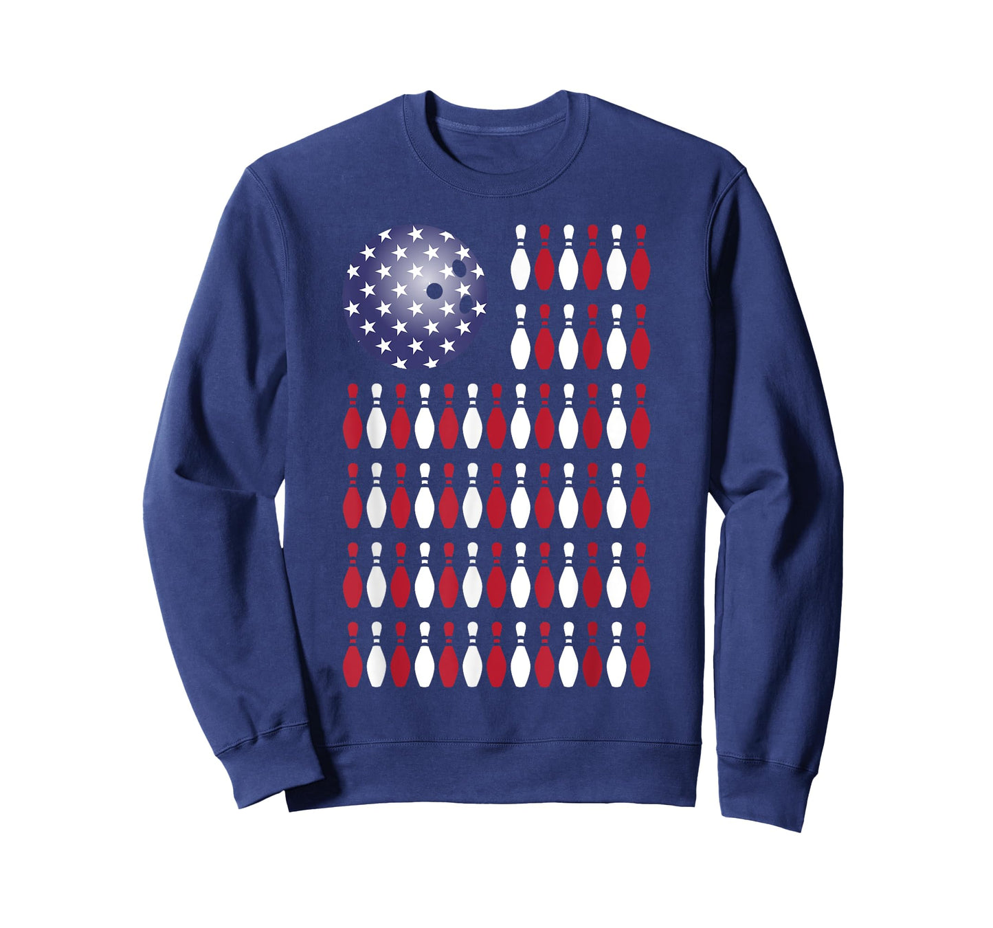 Bowling American Flag Bowler America Bowling Pins Bowl Gift T-Shirt