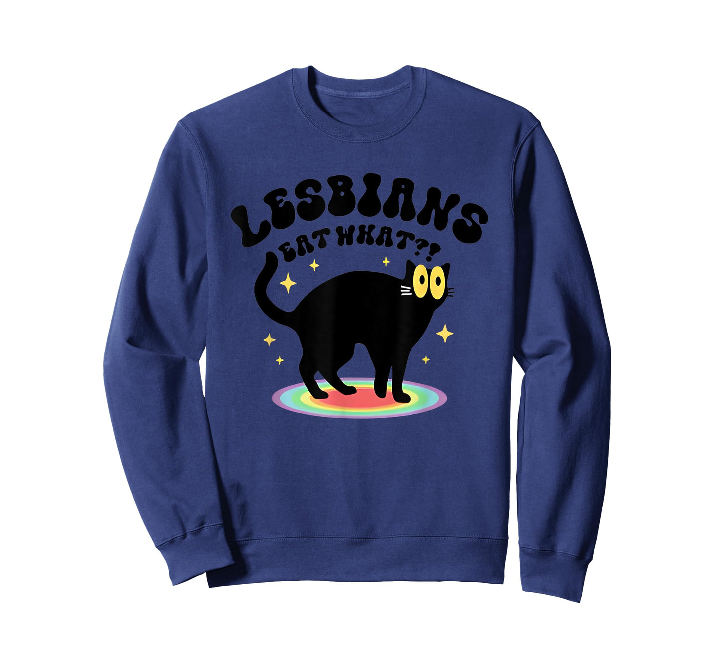 Black Cat Lesbians Eat What Men Women T-Shirt