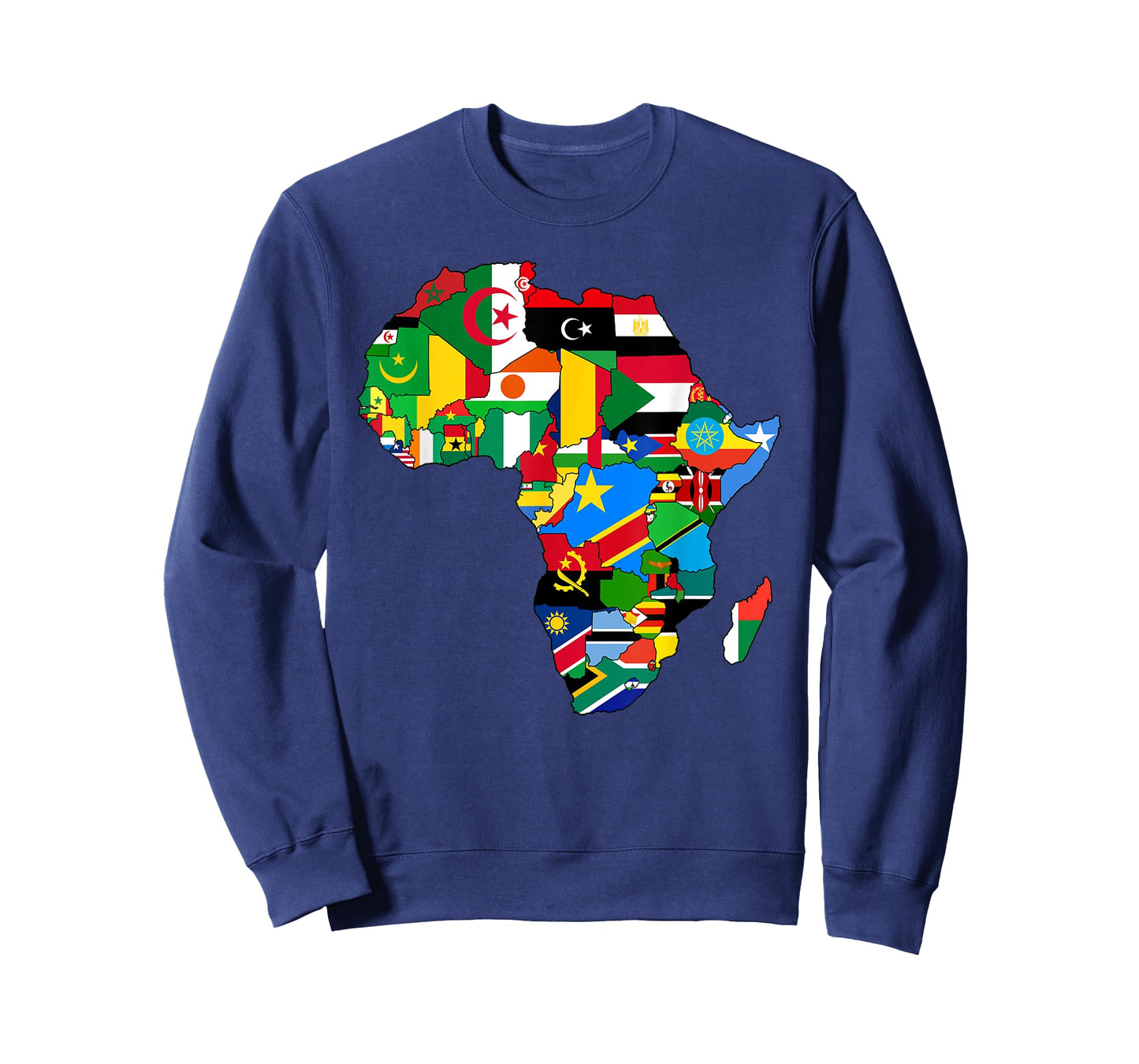 Love Africa With Flags Of African Countries In Africa Map T-Shirt