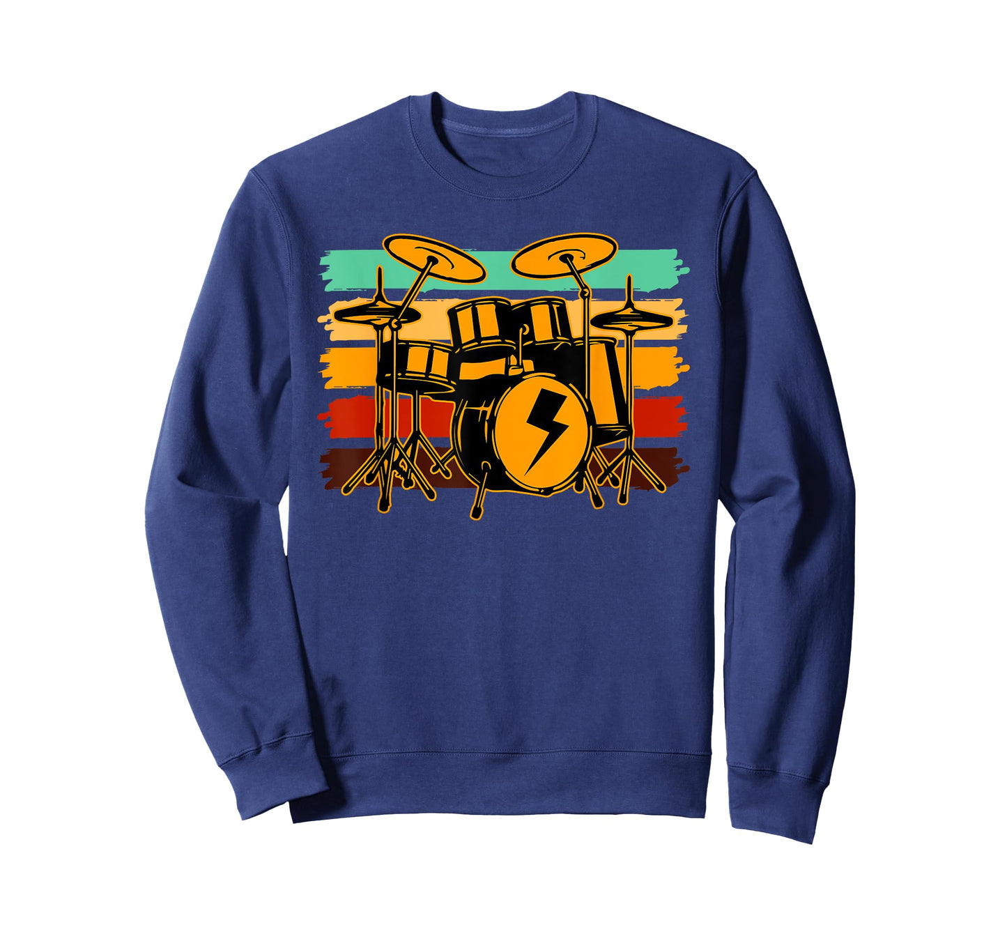 Drummer Drums Lover Kit Trap Set Snare Bass Hi-Hat Retro T-Shirt