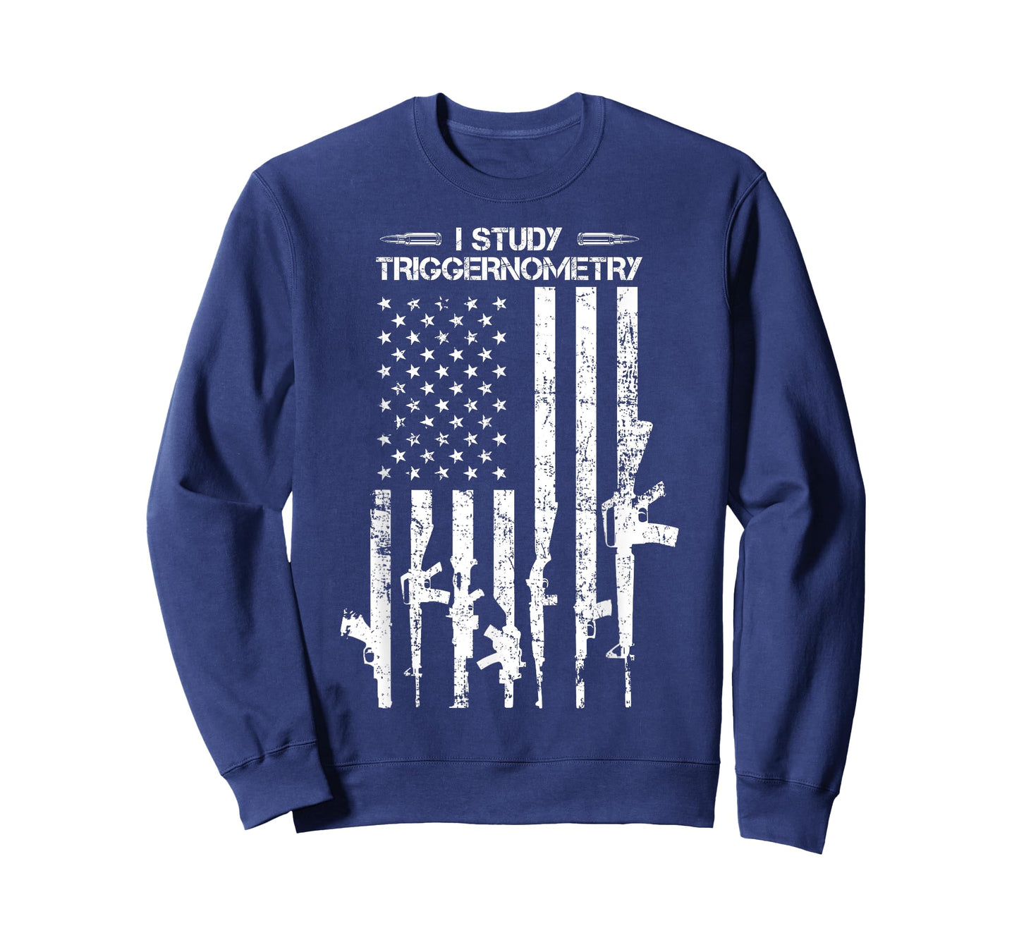 I Study Triggernometry - Funny Gun Pro Guns American Flag T-Shirt