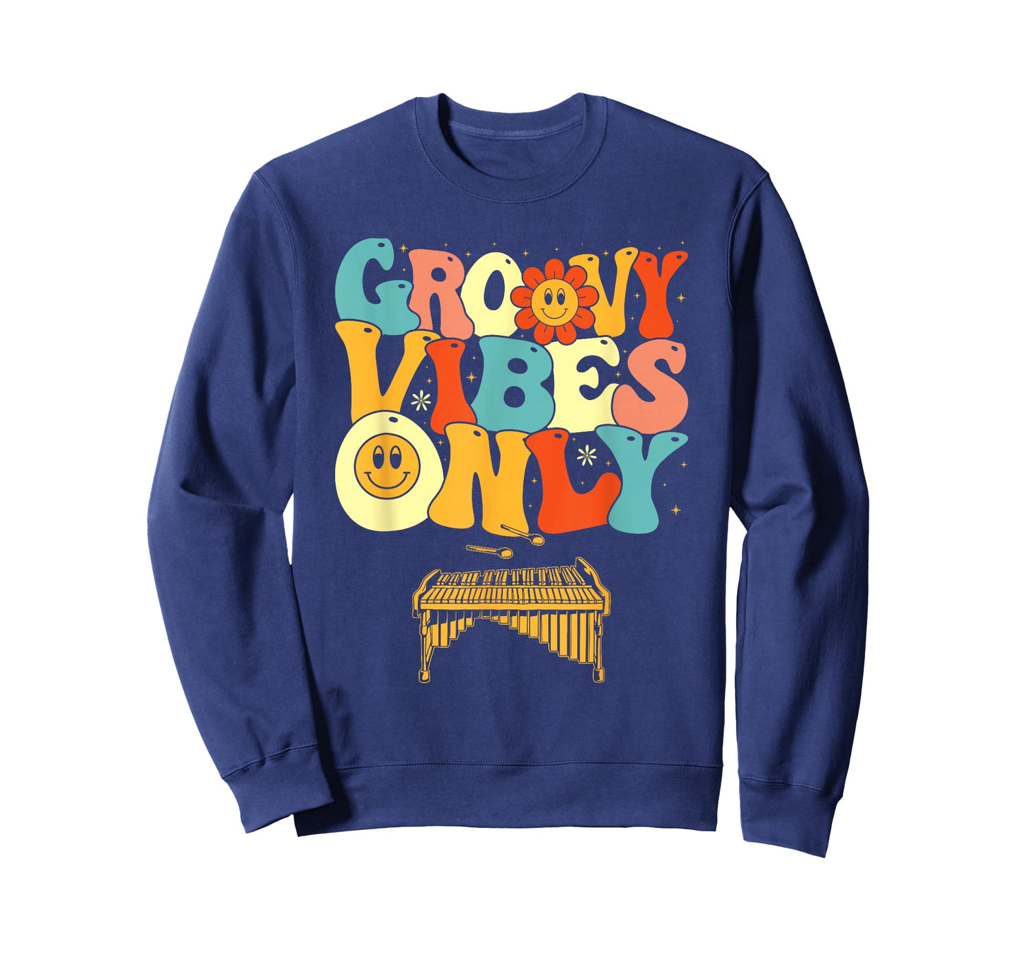 Retro Groovy Front Ensemble, Brass Band, Groovy Vibes Only T-Shirt