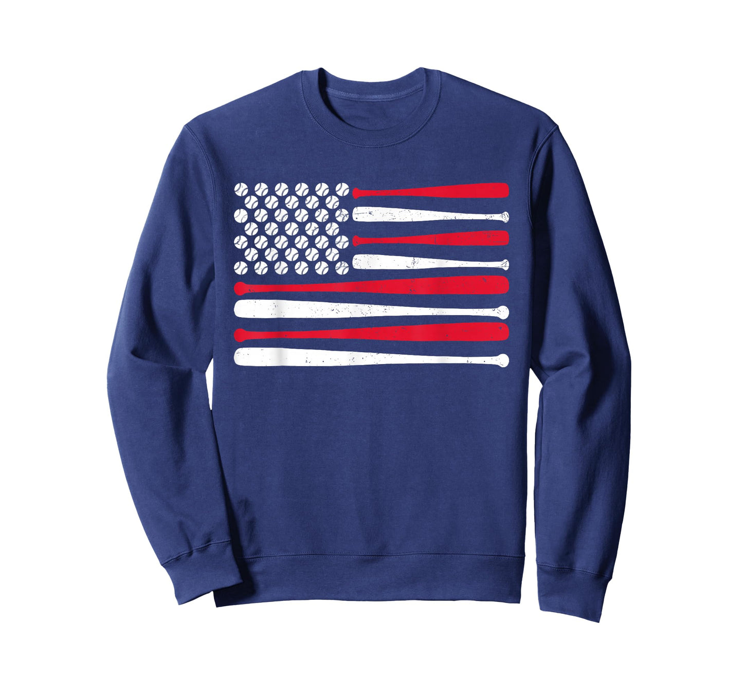 American Flag Baseball USA Vintage Baseball Sport Fan T-Shirt