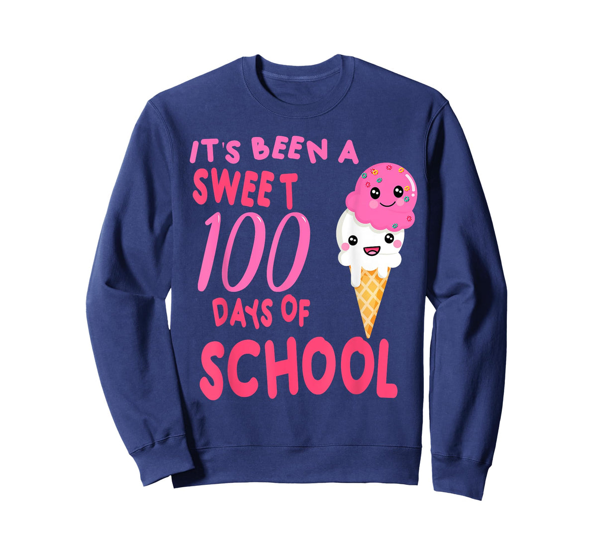Ice Cream Cone 100 Days Of School Teacher T-Shirt
