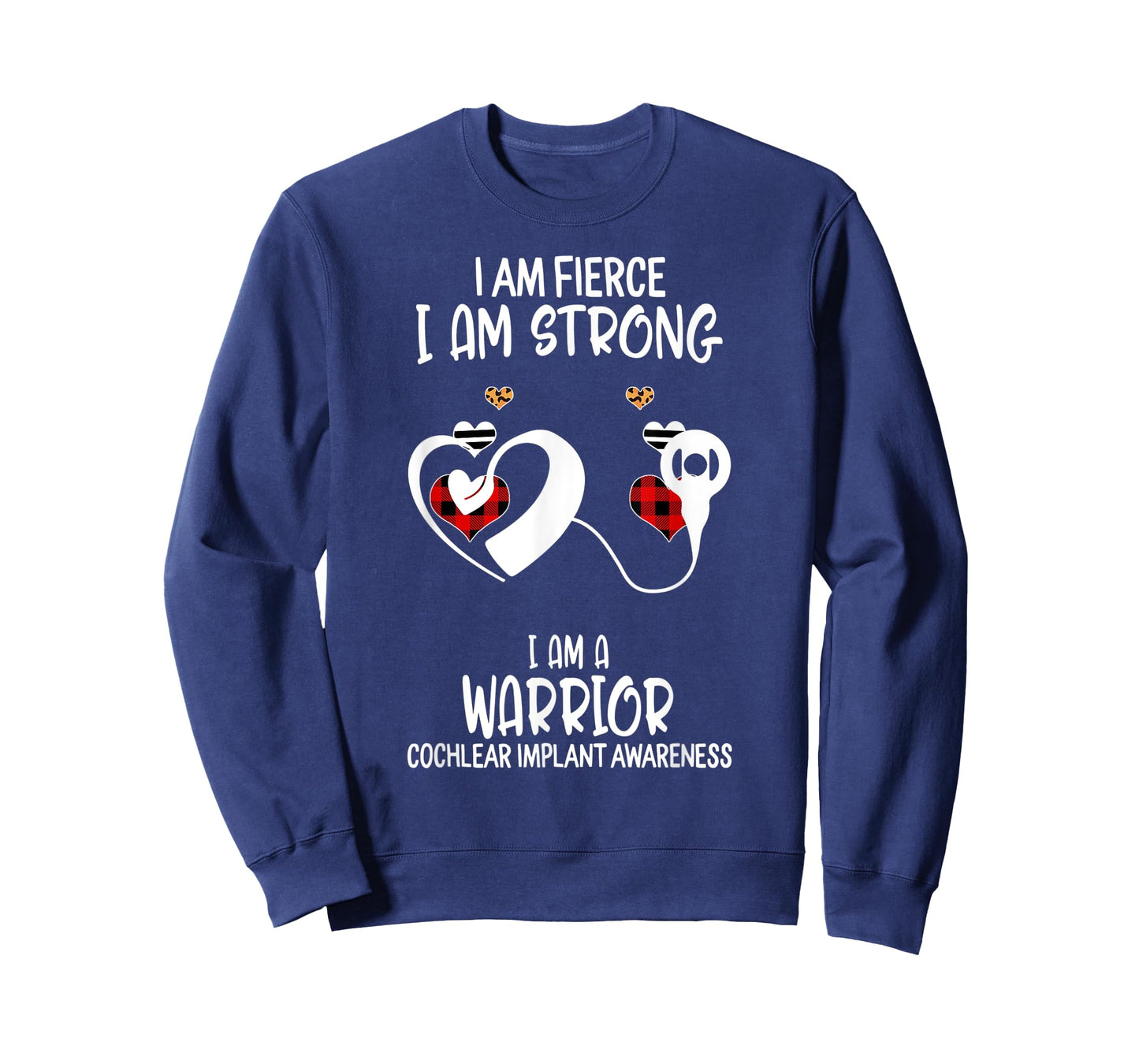 Cochlear Implant Awareness Ribbon I Am Fierce Strong Warrior T-Shirt
