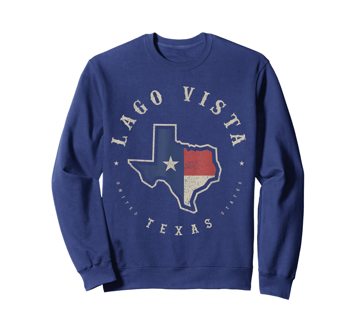 Vintage Lago Vista Texas State Flag Map Souvenir Gift T-Shirt