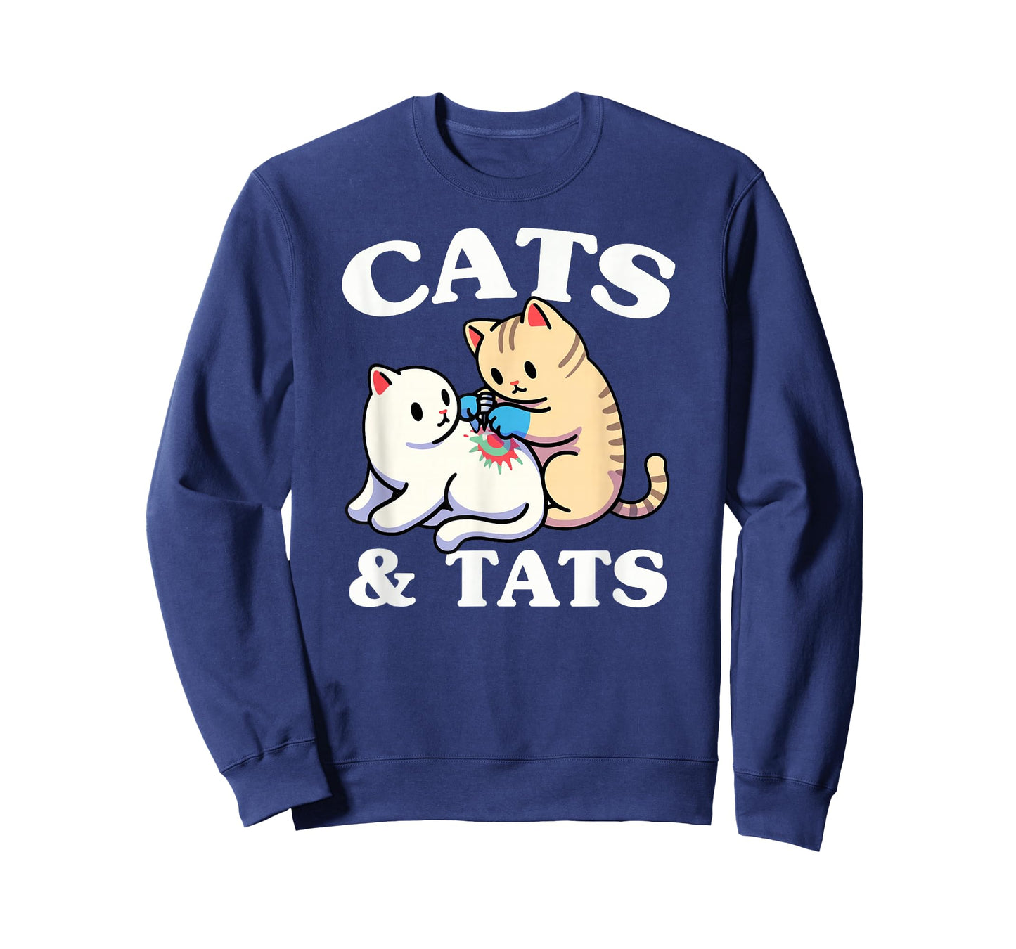 Cats and Tats Funny Feline Tattoo Lover Design T-Shirt
