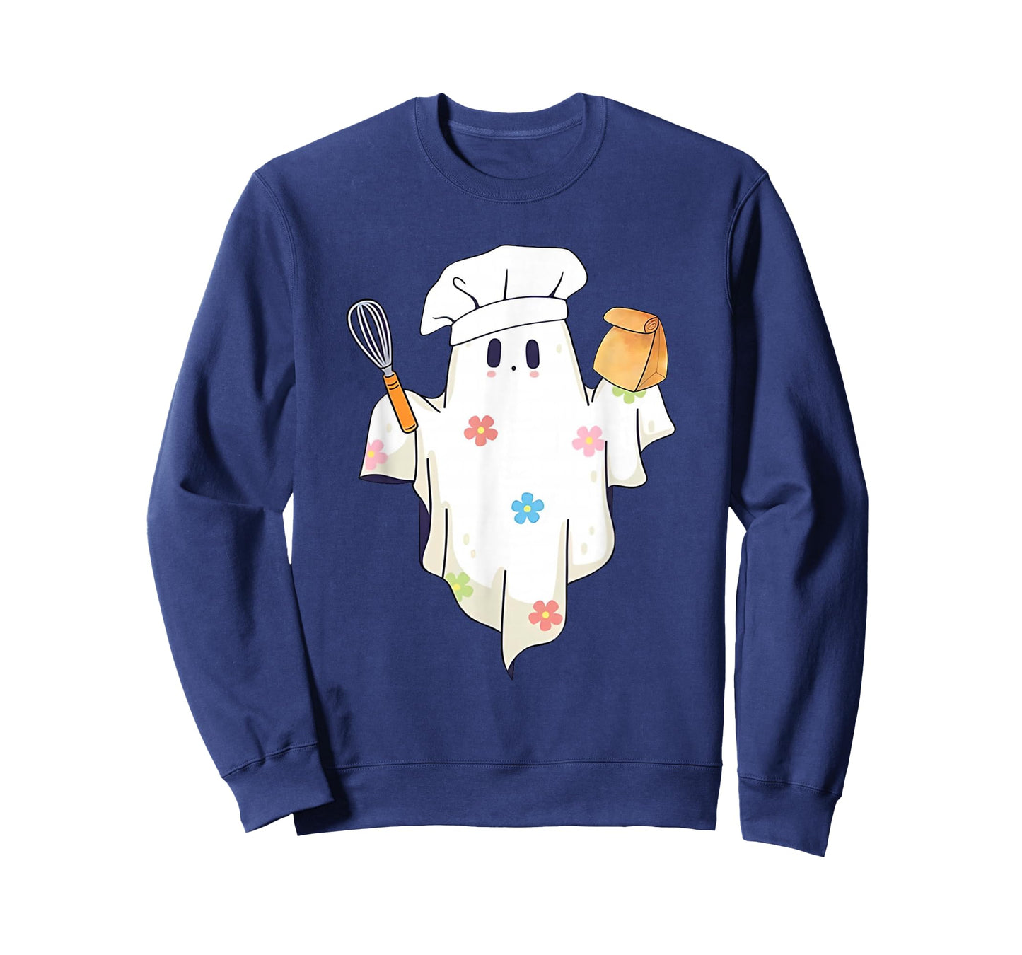 Cute Little Ghost Chef Funny Lunch Lady Cafeteria Costume T-Shirt