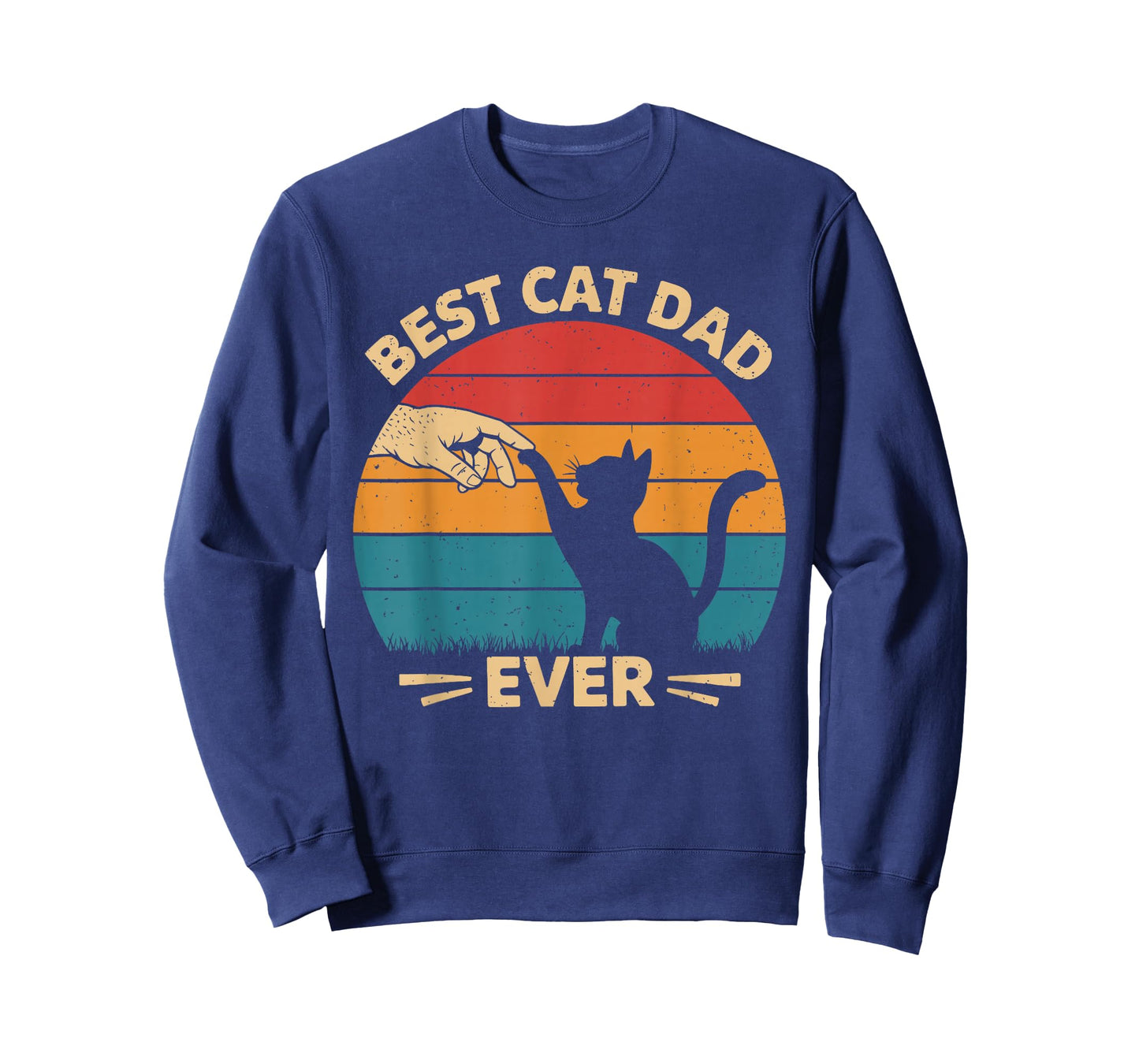 Best Cat Dad Ever | Retro Funny Cat Owner Lover Fathers Day T-Shirt