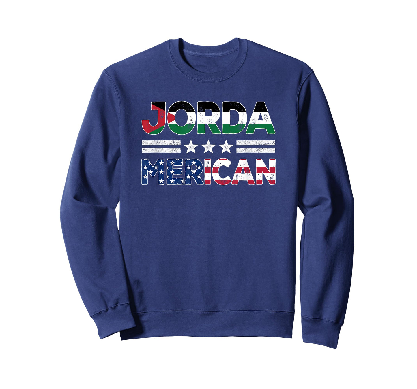 JordaMerican Half Jordanian American Flag US Dual Citizen T-Shirt for Women Men