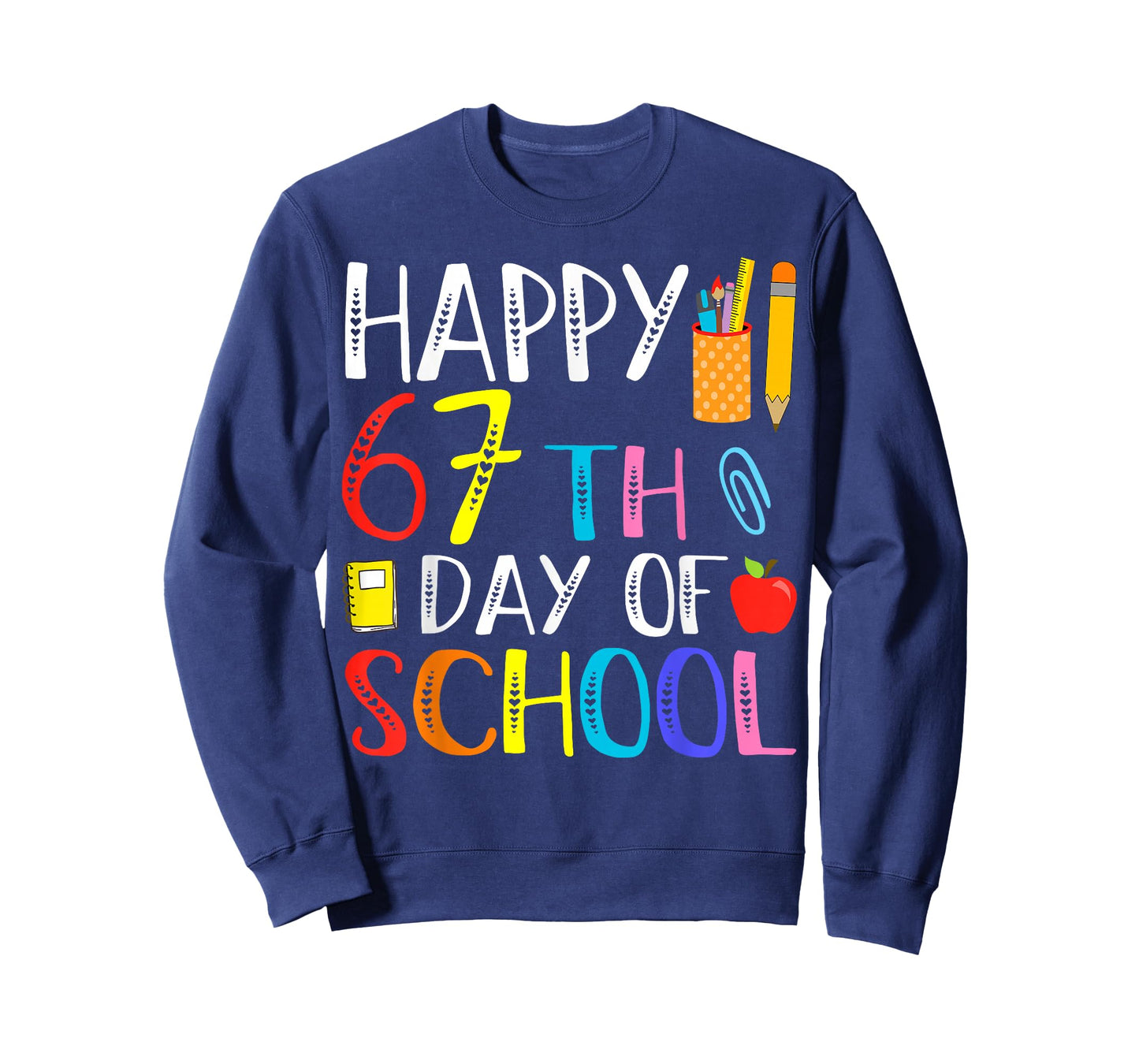 Happy 67th Day of School Meme 100th Day Funny Quote T-Shirt