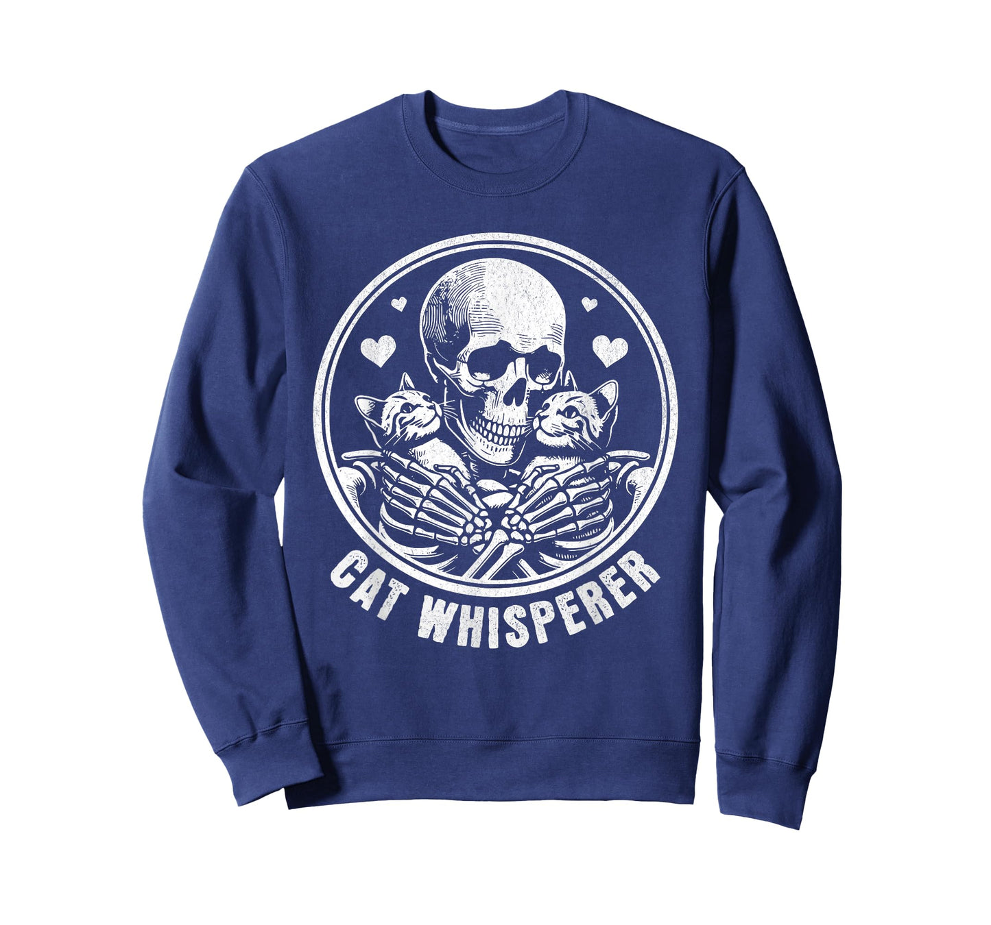 Cat Whisperer Skull Skeleton Cats Lady Cat Dad Funny T-Shirt