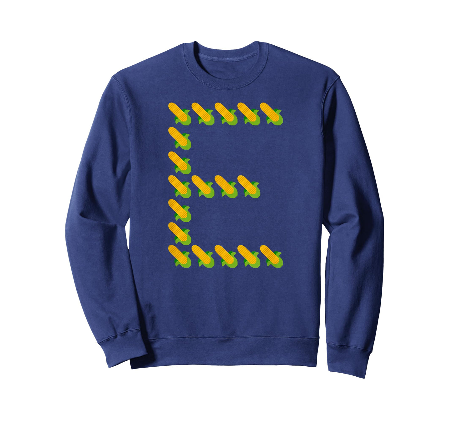 Corn E - Ears of Corn In A Letter E Shape - Funny Corny Pun T-Shirt