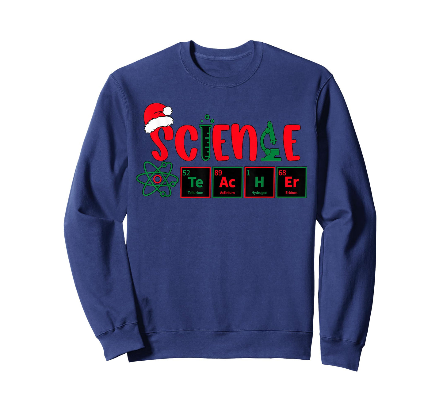 Christmas Science Teacher Santa Educator Chemical Elements T-Shirt