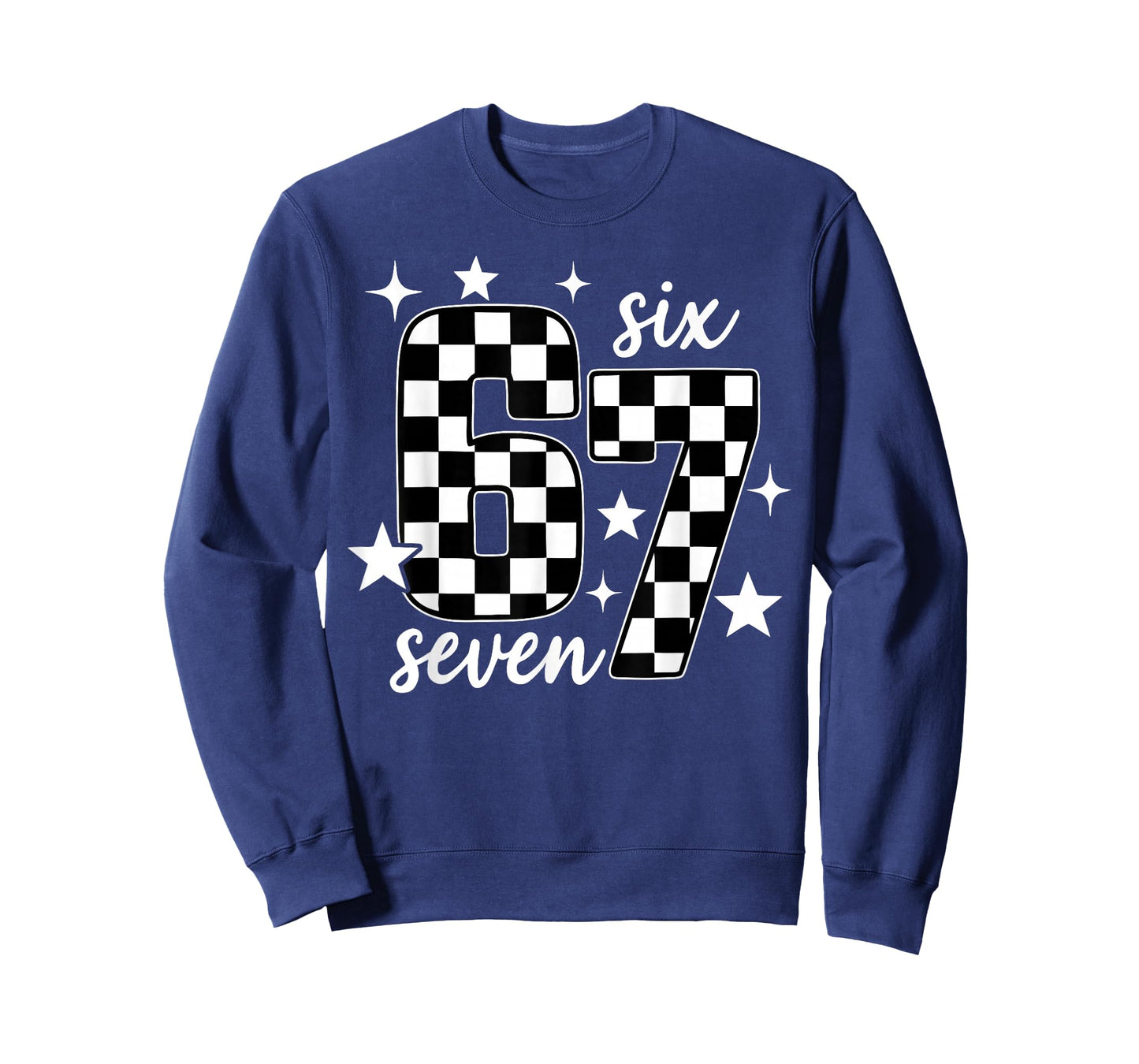 67 Checkered Six Seven Meme 6 7 Gen Alpha Teacher Teens Kids T-Shirt