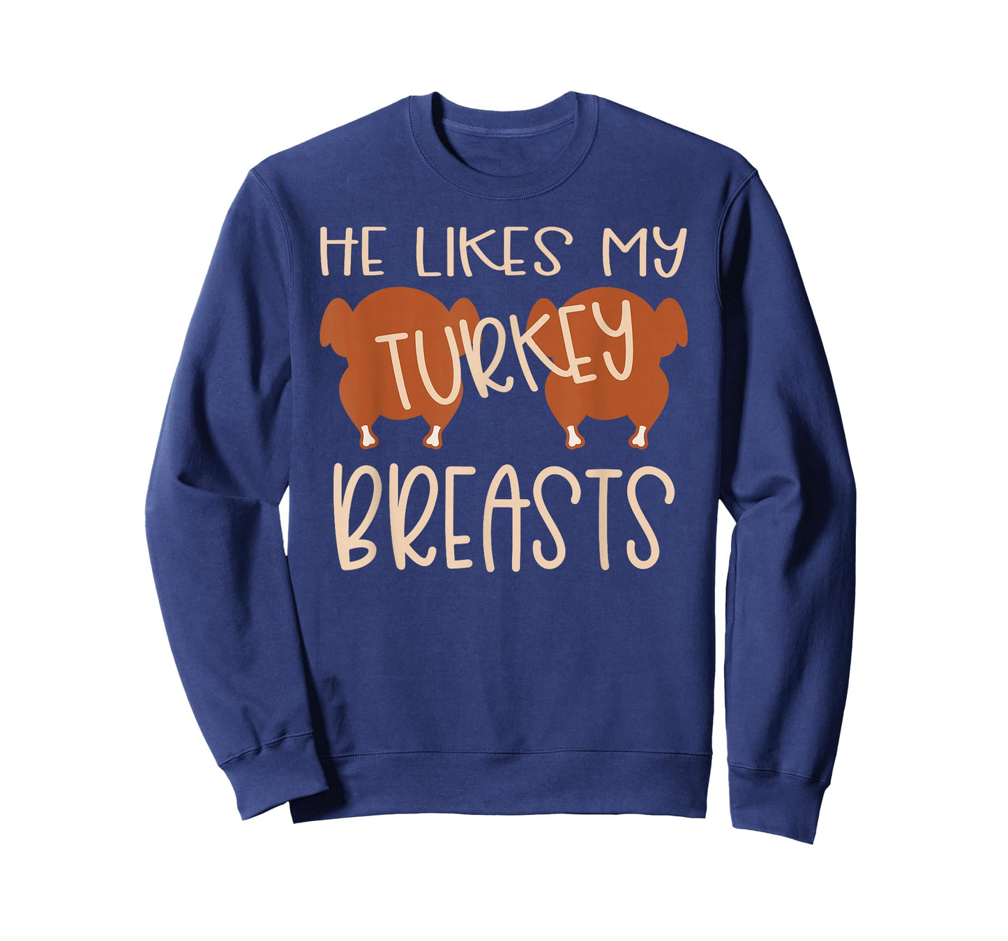 Thanksgiving Couples Turkey Breast She Likes My Drum Stick T-Shirt