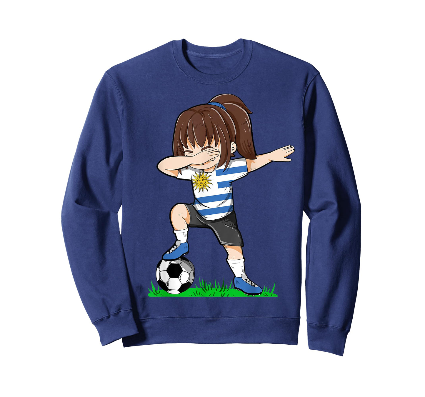 Soccer Uruguay Jersey Shirt Uruguay Flag Football Girls Dab T-Shirt