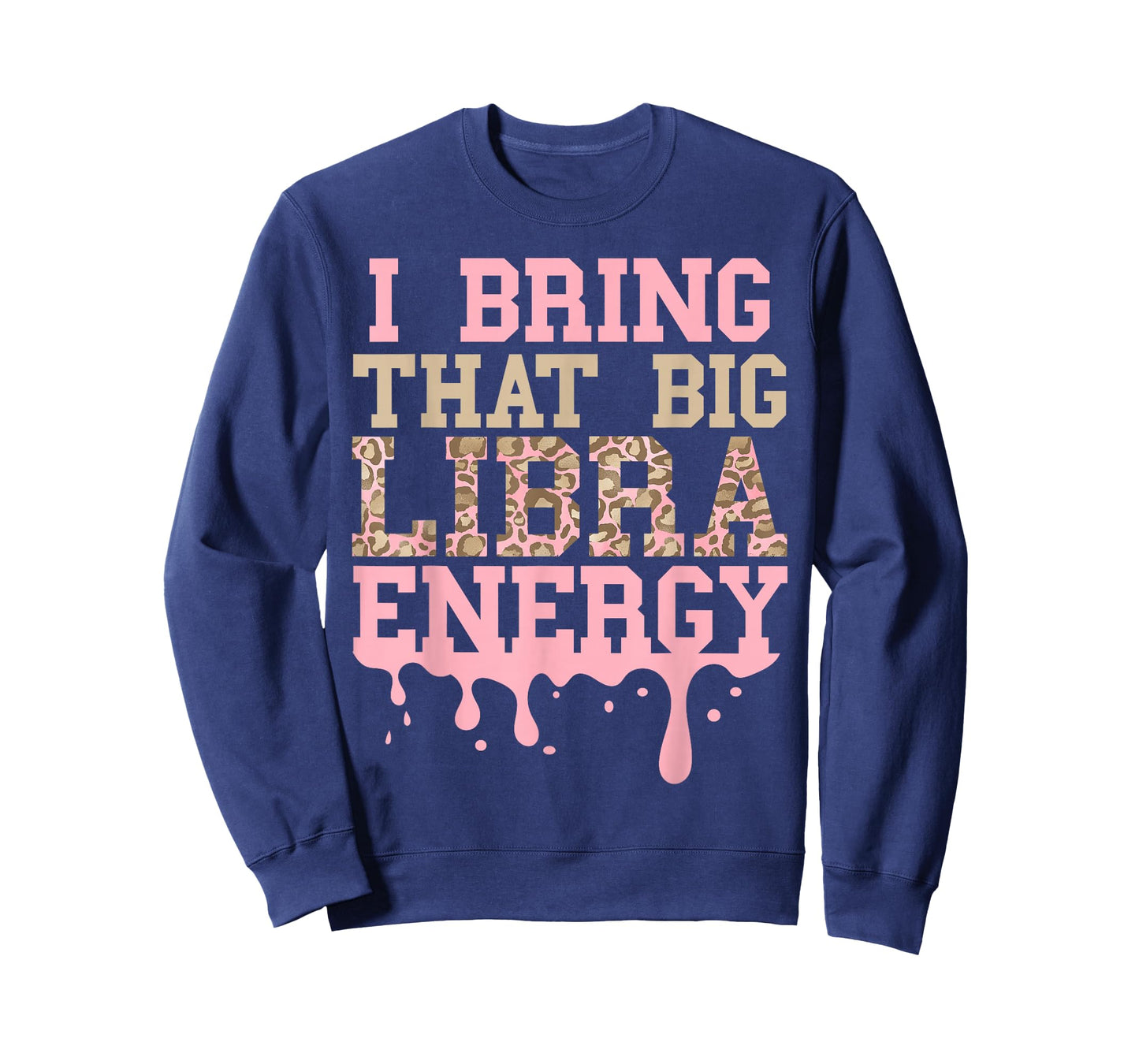 Libra Birthday Shirt Big Libra Energy Pink Leopard Women T-Shirt