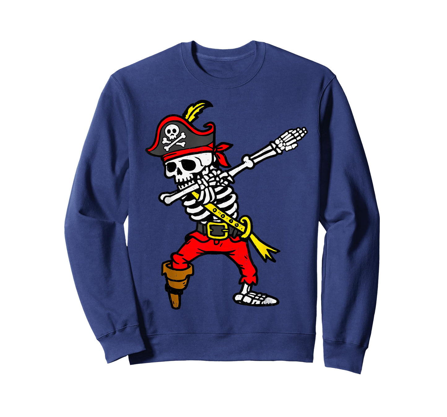 Dabbing Skeleton Pirate Halloween Dab Costume Boys Teen Kids T-Shirt