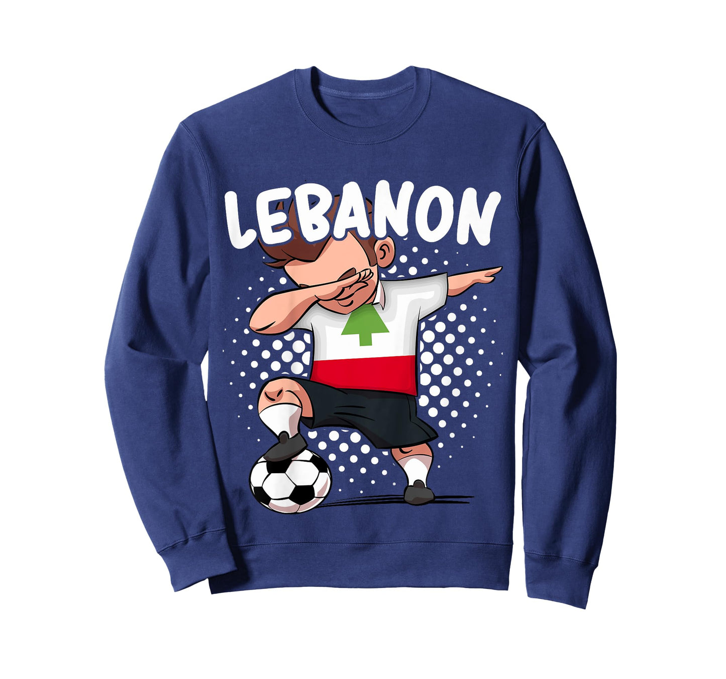 Kids Funny Soccer Dab Shirt for Boys Lebanon Soccer Lebanese Gift T-Shirt